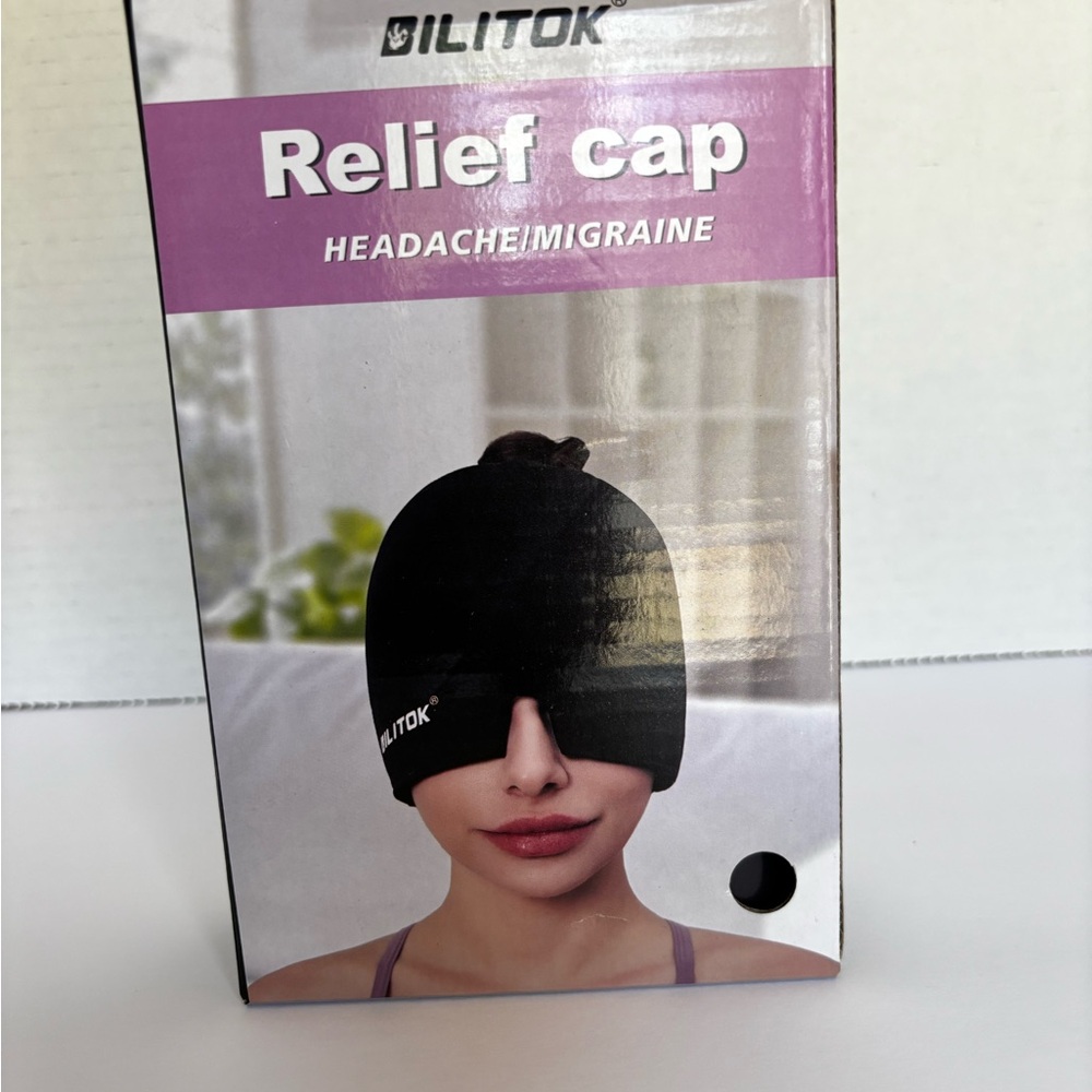 Black Relief Cap for Headache and Migraine